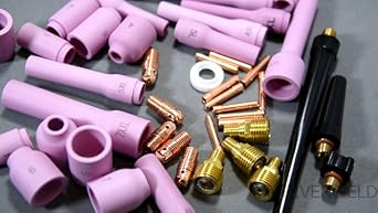 nudle様　用 RIVERWELD TIG Gas Lens Collet Bodies 45V 13N Alumina Nozzles